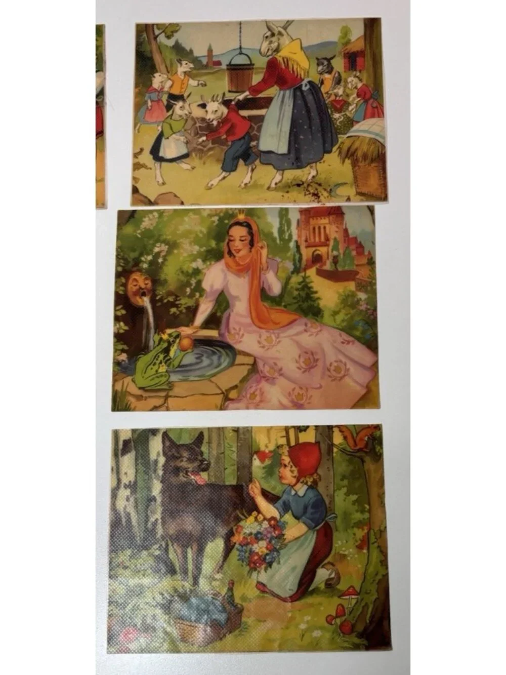 Vintage German Eichhorn Picture Block Puzzle Grimm’s Fairy Tales with Case